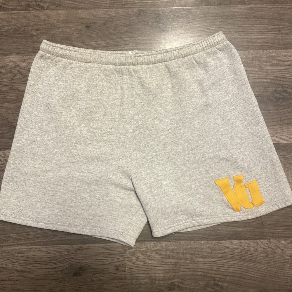 Vintage 80s Soffe Valparaiso University VU Gym Shorts Gray Heavy Twill Patch USA